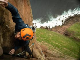 Alex Moore on the ascent of the Long Hope
Pic: Ryan Balharry