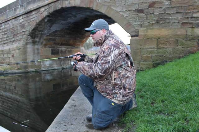 A fisherman shows the technique of drop shotting in action. Picture: Angling Active