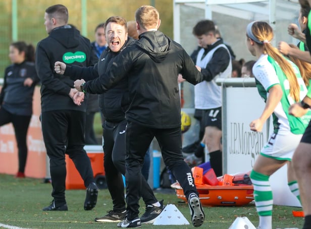 Hibs beat Glasgow City 2-1 earlier in the season, knocking them out of the SWPL Cup on their way to the final. Picture: Colin Poultney