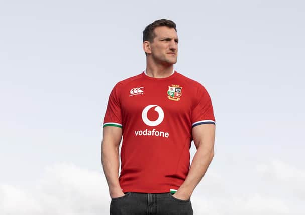 Former Lions captain Sam Warburton in the new strip