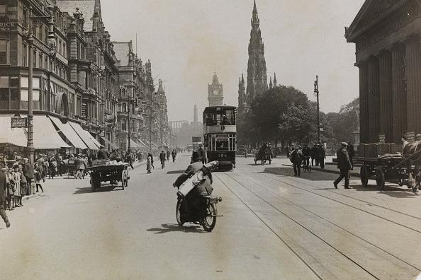 Princes Street again, looking East from near the junction with Hanover Street, circa 1930s.