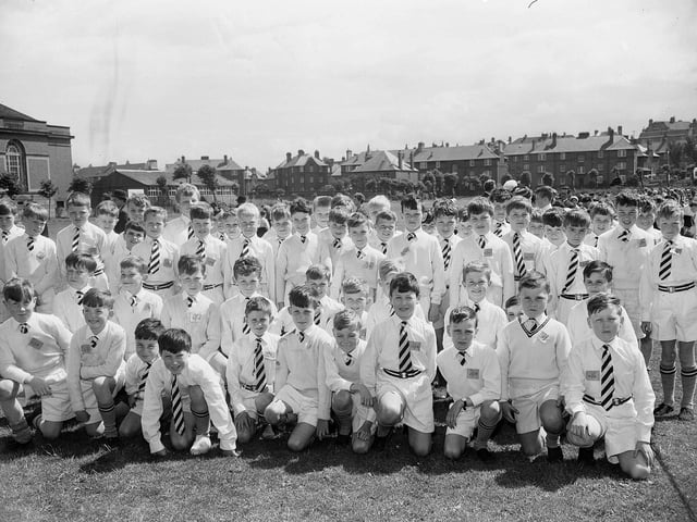 Competitors at the Royal High School sports day in June 1963.