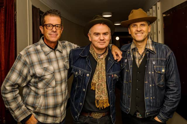Dean Owens (centre)  John Convertino and Joey Burns from Calexico (Pic: Gaelle Beri)