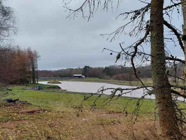 Looking towards the main car park at the new Drumtassie coarse fishery. Picture: Nigel Duncan