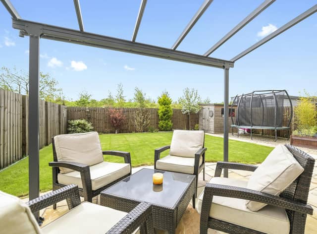 The back garden is perfect for family entertaining.