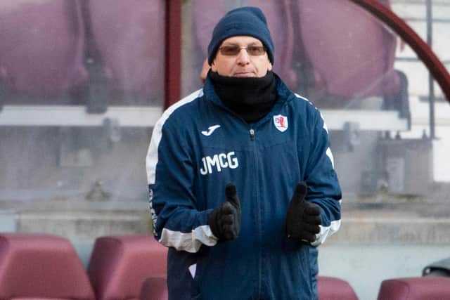 Raith Rovers boss John McGlynn was delighted with his team's performance and result against Hearts at Tynecastle. Picture: SNS