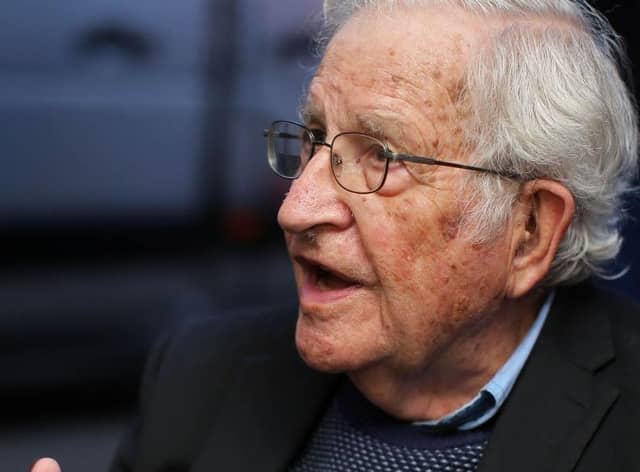 US linguist and political activist Noam Chomsky spoke at an event in Edinburgh this week. Picture: Getty Images