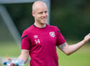 Steven Naismith is back training with Hearts at Riccarton.