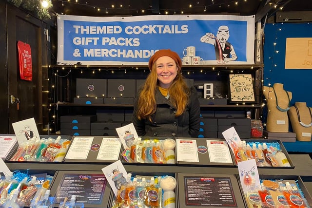Themed cocktail sets are another great gift idea on offer at one of the market stalls.