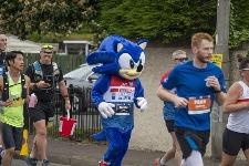 Sonic the hedgehog hits the trails at the UK's second biggest marathon