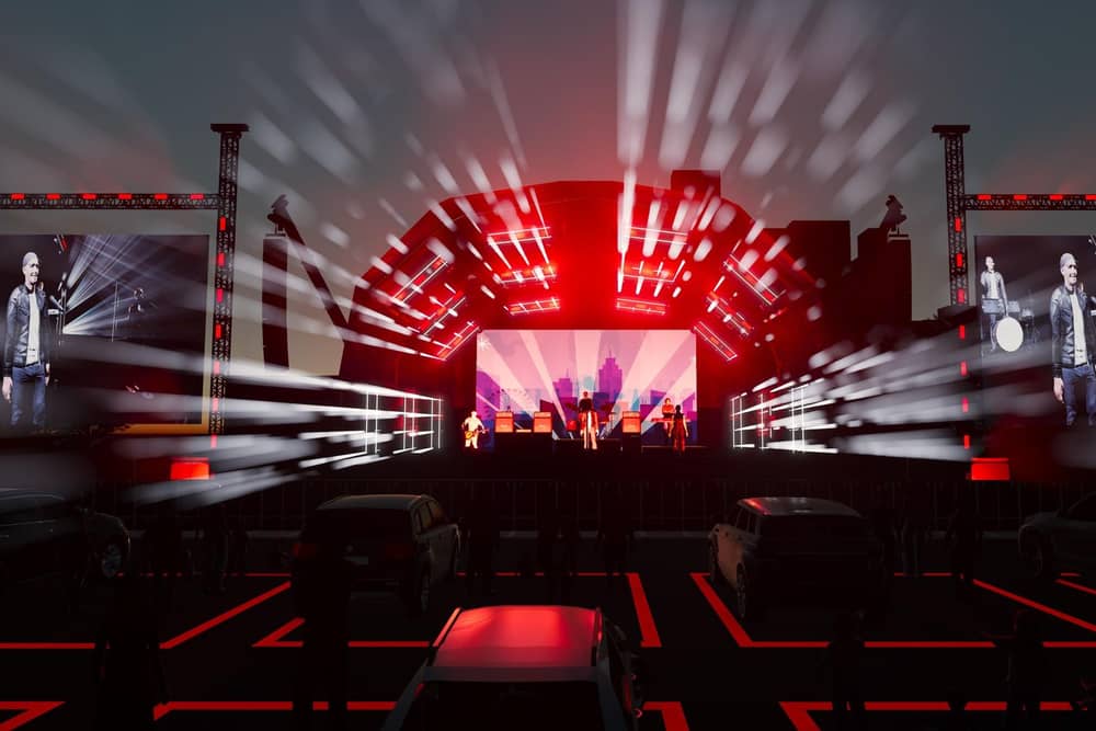 An image showing what the Live From The Drive-In event at the Royal Highland Showground could look like.