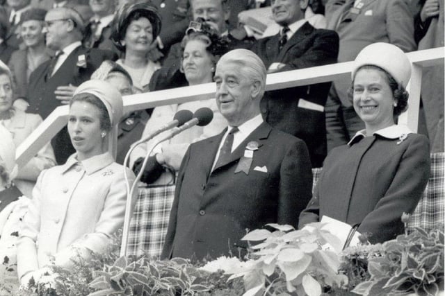 The Royal Box at the 1970 Edinburgh Commonwealth Games Closing Ceremony.