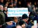 A Manchester City fan holds up a sign in support of Match of the Day presenter Gary Lineker (Picture: Zac Goodwin/PA Wire)