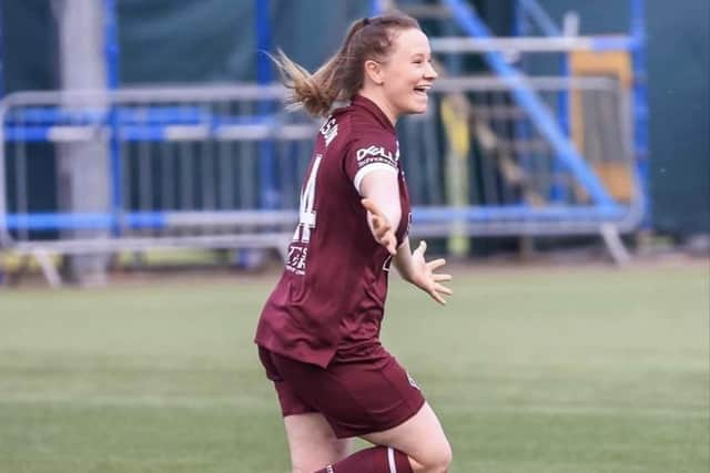 We need to do more for players like Holly Aitchison, a midfielder for Hearts Women, writes Hayley Matthews. PIC: Contributed.