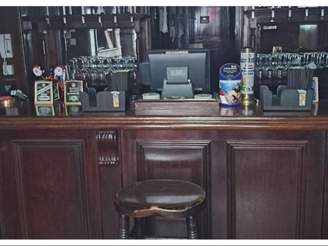 The bar at the historic Cramond Inn sits empty on Christmas Day.