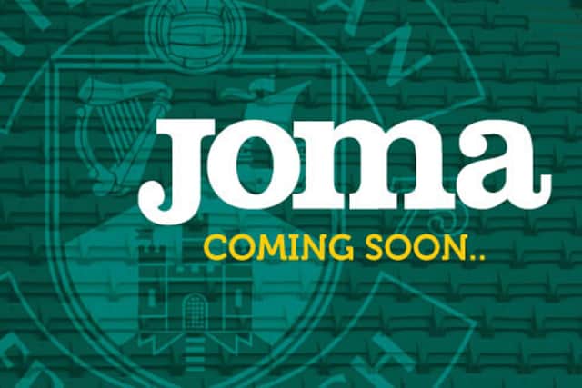 Hibs have teased the new kits with a "Coming soon" graphic on their club store website