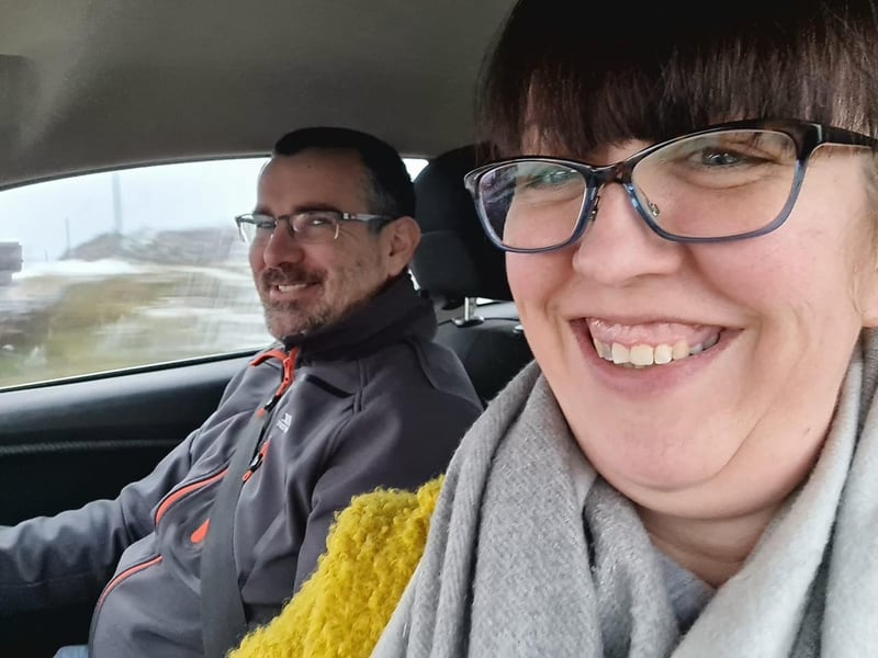 Sarah Watson, said: "My husband makes me happy!"
