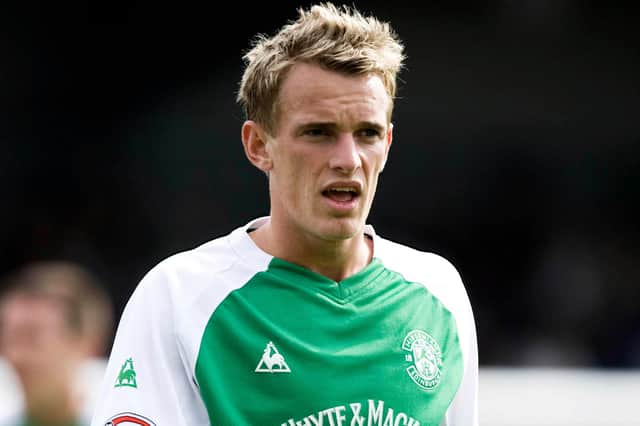 Dean Shiels in action for Hibs in 2008.