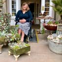 Pauline Farrar spent five weeks working on the The Throne Of Succulents