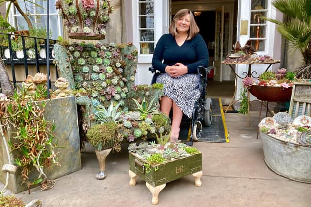 Pauline Farrar spent five weeks working on the The Throne Of Succulents