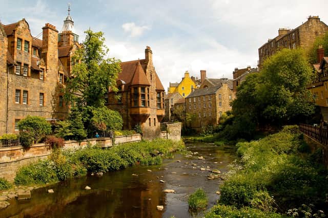 This 22 mile waterway runs from the Pentland Hills down to the shore at Leith, with a path following it all the way down, including through Dean Village (pictured). Photo by Scott Louden.