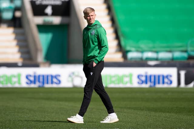 Hibs defender Josh Doig remains the focus of transfer interest. Photo by Paul Devlin / SNS Group