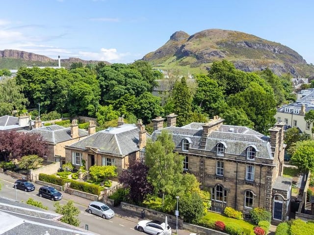 23 Blacket Place, pictured in the foreground to the right.