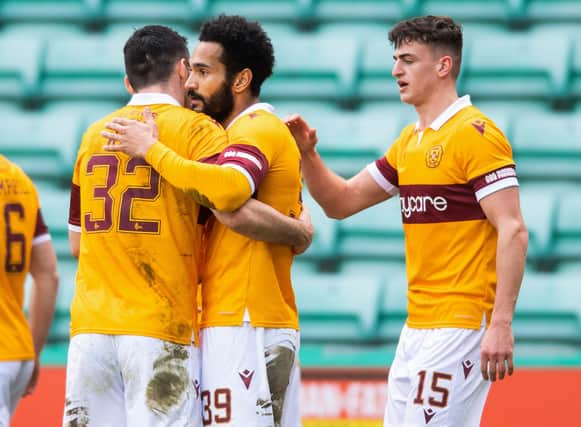 Jordan Roberts was excellent for Motherwell against Hibs. Picture: SNS