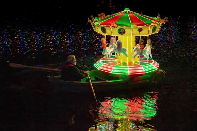 David Harrison won first prize for his carousel model and will lead the boat parade every weekend until October 31, 2021.