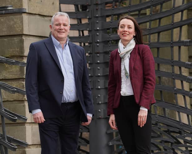 Ian Waddell, chief scientific officer, and Clare Doris, chief operating officer, of Cumulus. Picture: Stewart Attwood