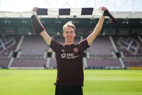 Hearts new signing Calem Nieuwenhof arrives from Western Sydney Wanderers on a three-year deal. Picture: HMFC