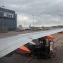 Rachael Bews' flight to Edinburgh has been diverted to Manchester Airport
