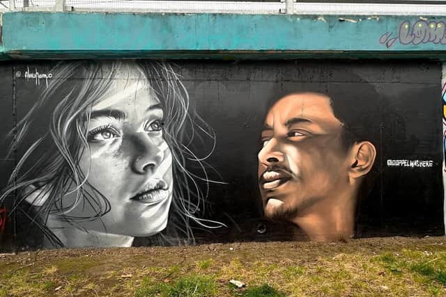 Abraham.O and Doppel’s mural – Painted by Abraham.O and Doppel, located on Marine Parade Graffiti Wall