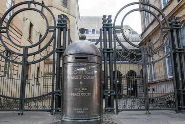The charity box was stolen from Edinburgh Sheriff Court.