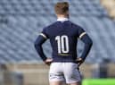 Stuart Hogg warning the No 10 jersey during the Scotland team run at BT Murrayfield ahead of the Italy game. Picture: Craig Williamson/SNS