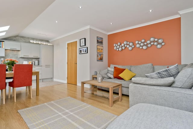 This light and airy open plan living space is part of this unique one bedroom flat, which is perfect for city professionals and couples.