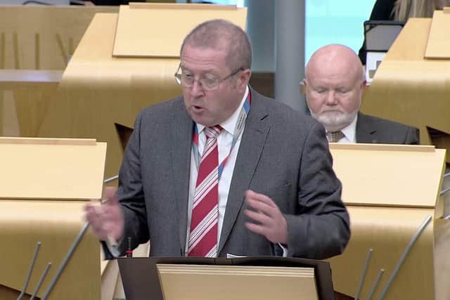 Graeme Dey said extra payments to conductors were unjustified because more staff had been recruited to cut rest day working. Picture: Scottish Parliament TV