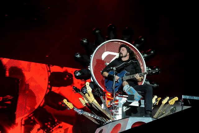 Dave Grohl pictured at Edinburgh's Murrayfield Stadium during Foo Fighters gig. Photo: Lisa Ferguson