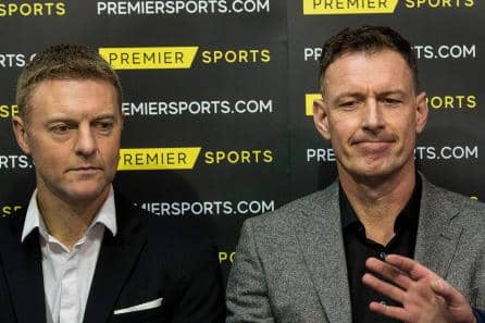 Chris Sutton (right) and Stephen Craigen were involved in the heated post-match debate.