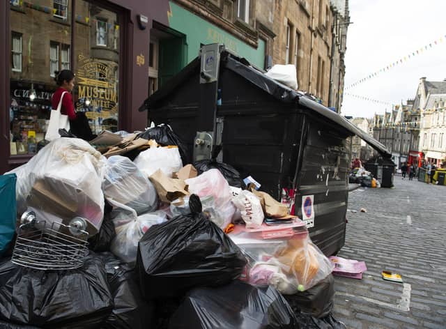 Edinburgh Council could have put skips on the streets during the strike (Picture: Lisa Ferguson)