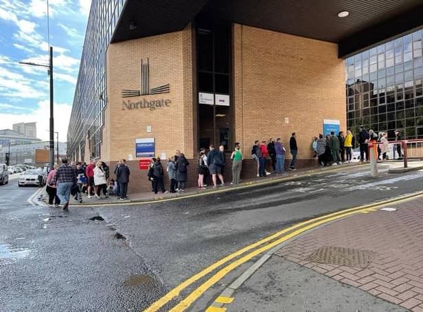 People were queuing around the block at the Passport Office in Glasgow