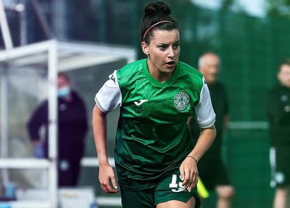 Amy Gallacher scored the only goal of the game from just two yards out to give Hibs Women three hard-earned points