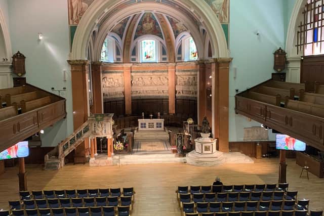 Most of the pews have been removed from the sanctuary at St Cuthbert’s Parish Church in Lothian Road to create a more flexible, multi-purpose space to ensure it is fit for purpose for 21st century mission.