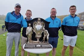 Defending champions Duddingston, represented by Ben Alexander, Connor Scott, Allyn Dick and Jamie Duguid, are through to last eight in 124th Dispatch Trophy. Picture: National World