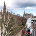 Flying Scotsman leaving Waverley Station in Edinburgh on Friday after a visit to commemorate its 100th birthday. Picture: Peter Summers/Getty Images