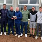East Lothian's players show off the trophy after winning the 2023/24 Lothians & Fife Golf Associations Winter League.