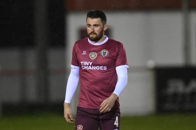 John Souttar was back on the Hearts bench on Tuesday night after more than a year out.