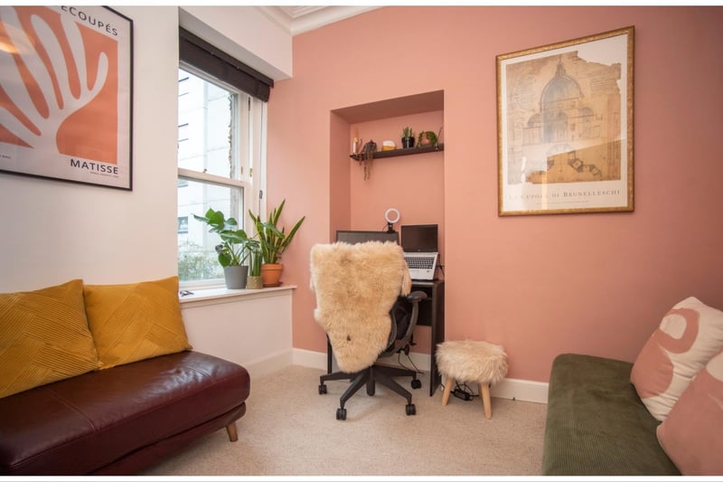 One of the rooms at Old Train House has been converted into a home office. Photo: Kirsty Anderson