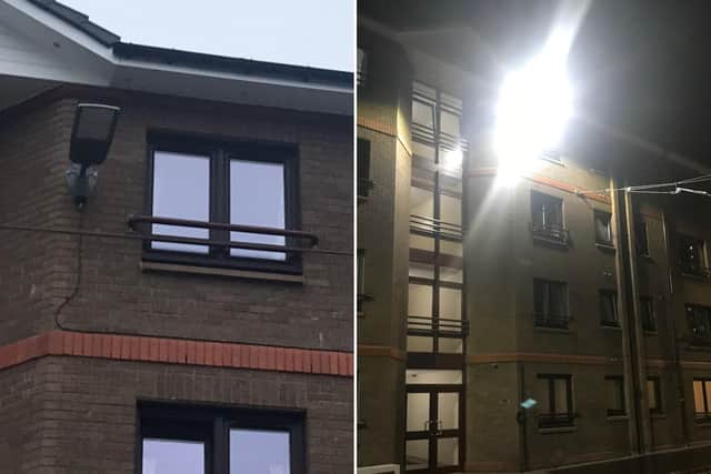 Exacerbating problems further, OLE lighting poles were fixed to the side of the building, with the brightly shining LED lamp located above one bedroom window. The council have since told the Evening News that this situation will be rectified