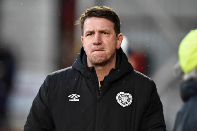 Hearts manager Daniel Stendel is working from home.